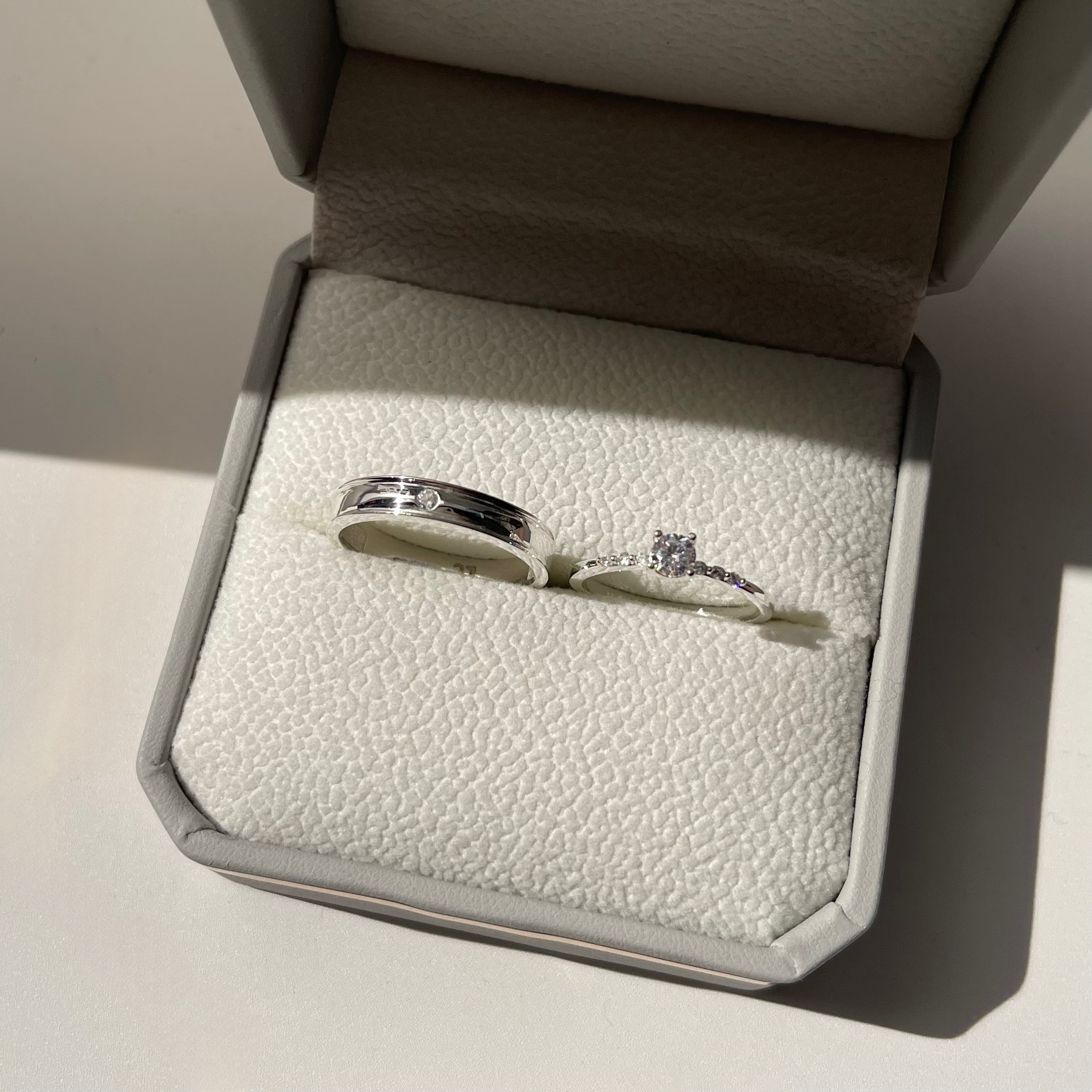 Trang sức Nhẫn Đôi (ND) Bạc 925 mã ND028 - DNJ Silver
