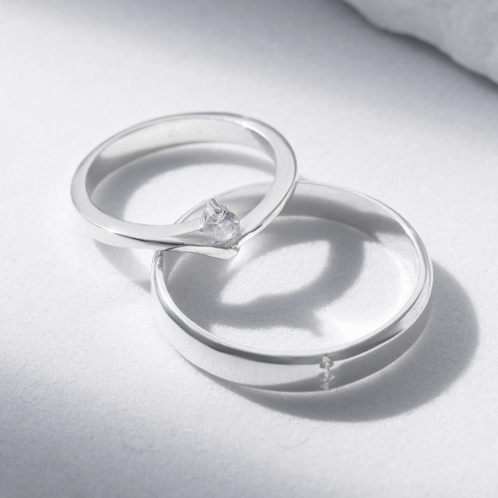 Trang sức Nhẫn Đôi (ND) Bạc 925 mã ND021 - DNJ Silver