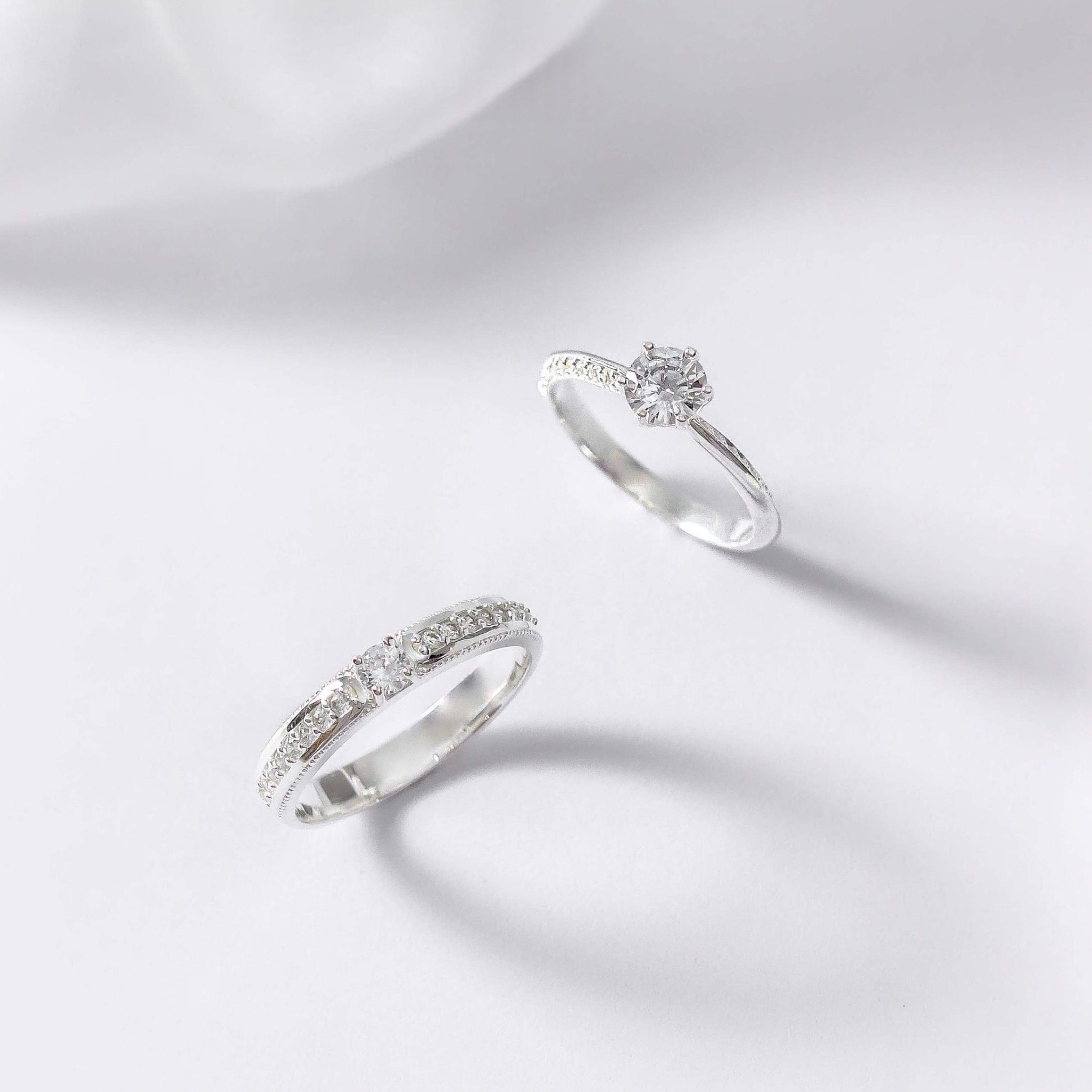 Trang sức Nhẫn Đôi (ND) Bạc 925 mã ND001 - DNJ Silver
