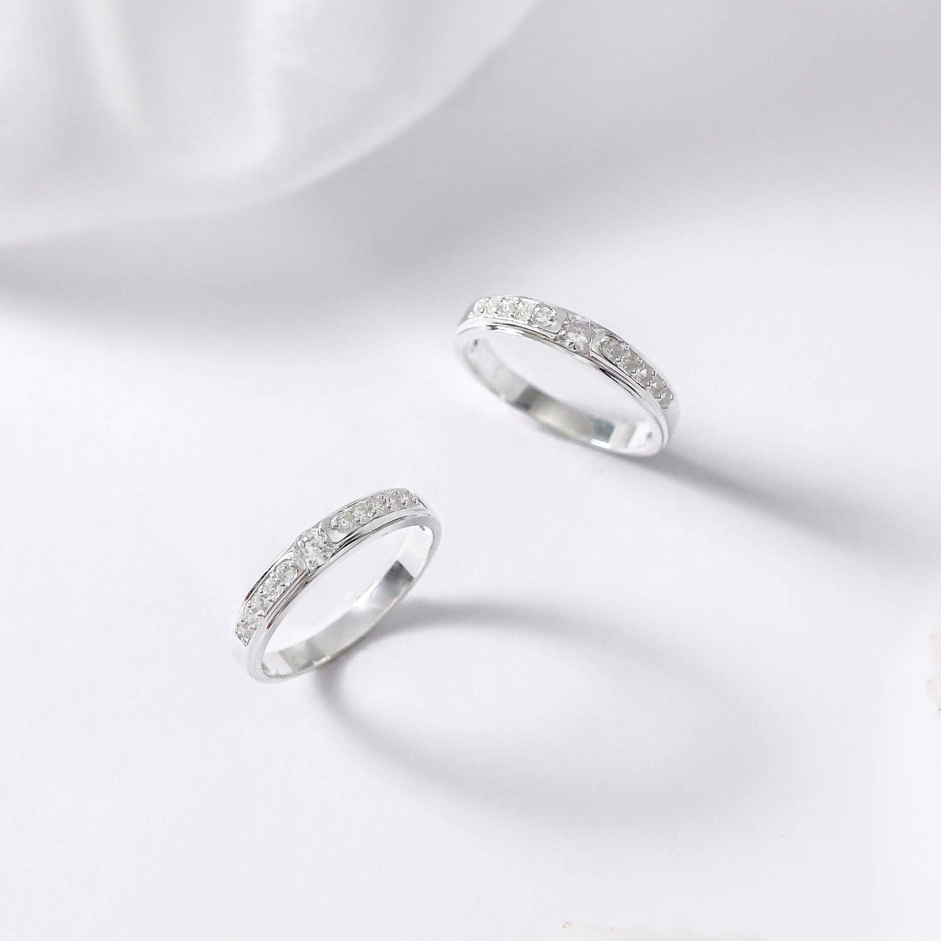 Trang sức Nhẫn Đôi (ND) Bạc 925 mã ND002 - DNJ Silver