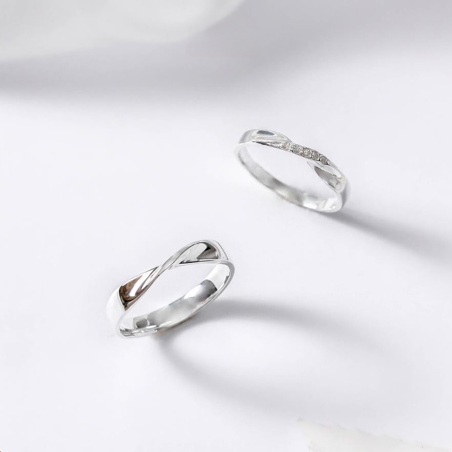 Trang sức Nhẫn Đôi (ND) Bạc 925 mã ND004 - DNJ Silver