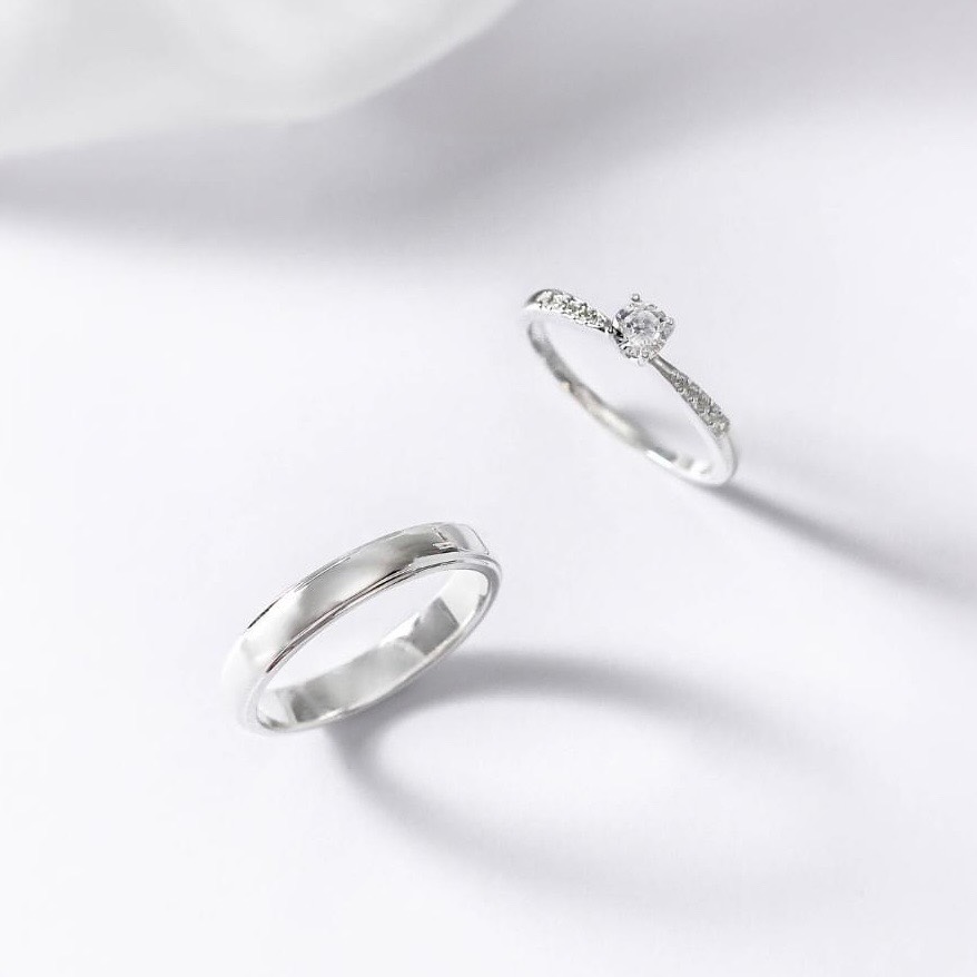 Trang sức Nhẫn Đôi (ND) Bạc 925 mã ND006 - DNJ Silver