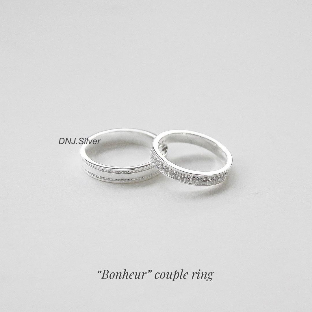 Trang sức Nhẫn Đôi (ND) Bạc 925 mã ND014 - DNJ Silver