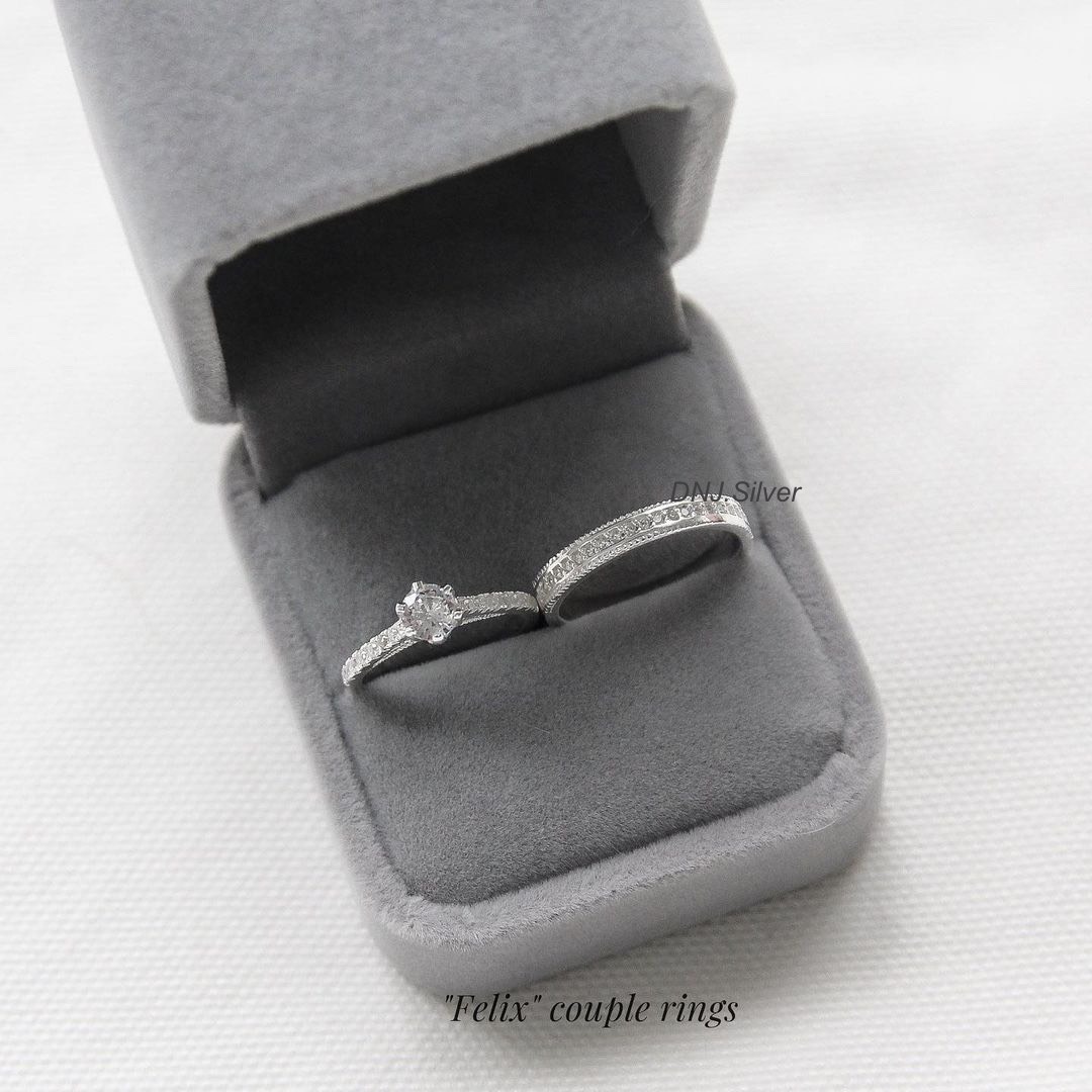 Trang sức Nhẫn Đôi (ND) Bạc 925 mã ND015 - DNJ Silver