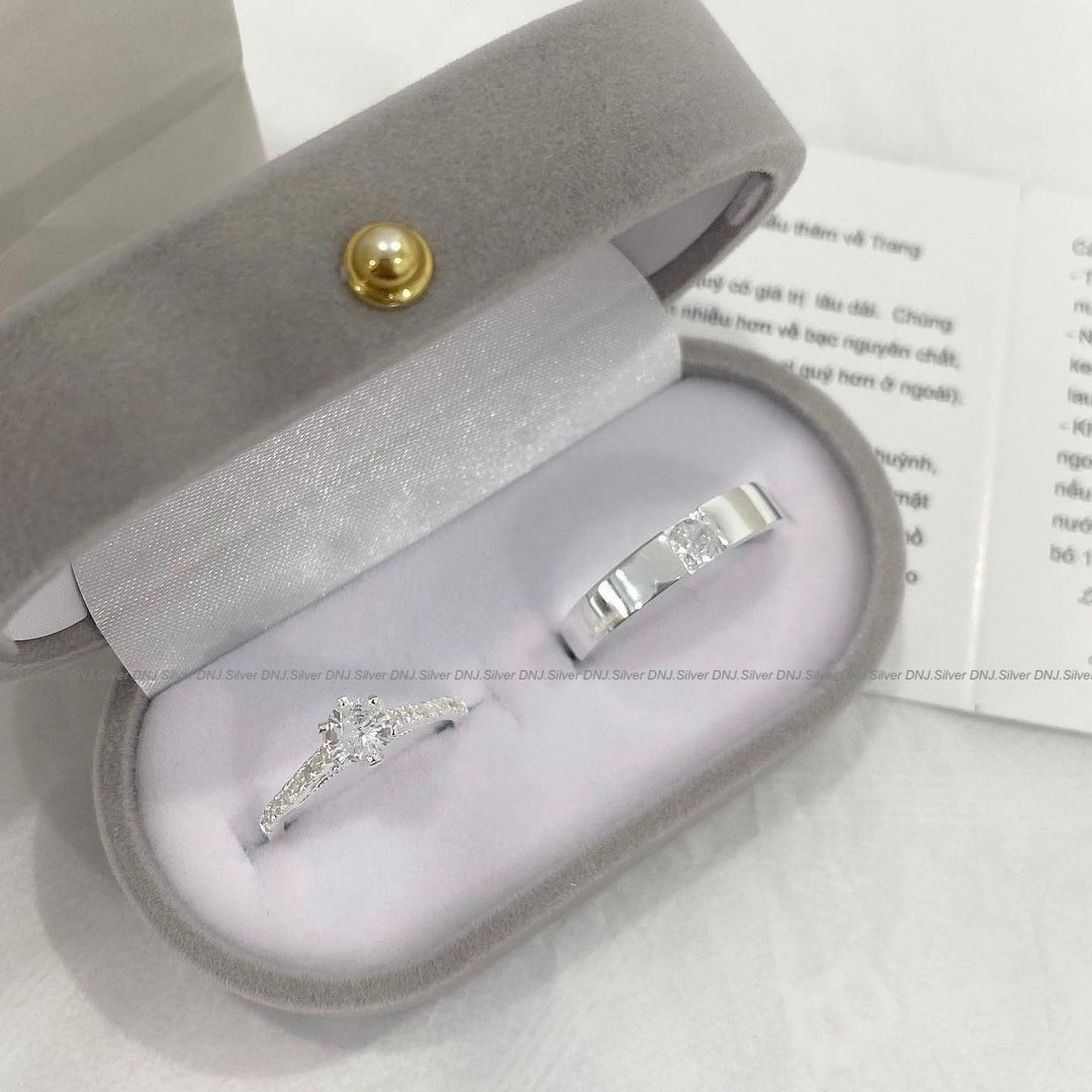 Trang sức Nhẫn Đôi (ND) Bạc 925 mã ND019 - DNJ Silver