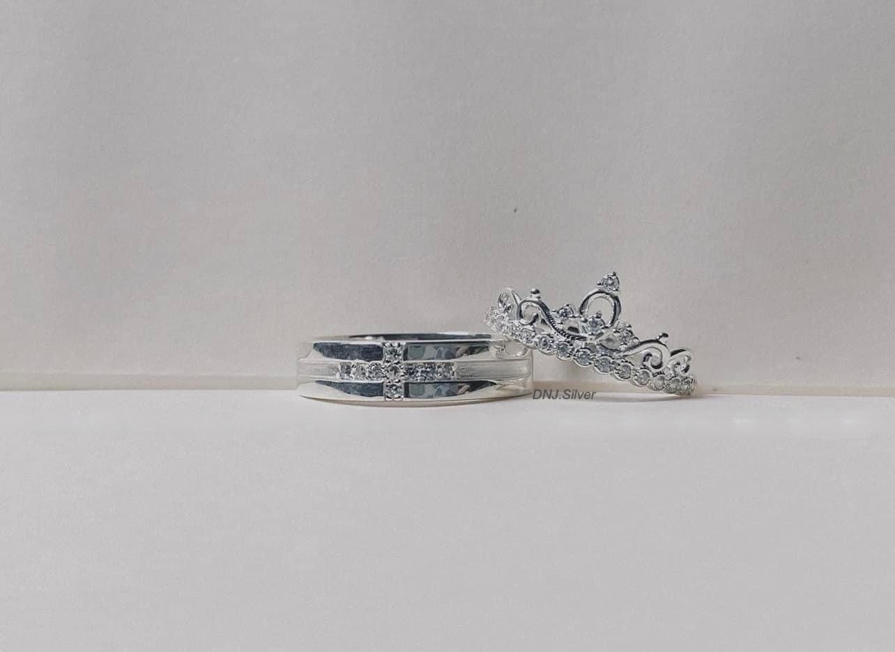 Trang sức Nhẫn Đôi (ND) Bạc 925 mã ND020 - DNJ Silver