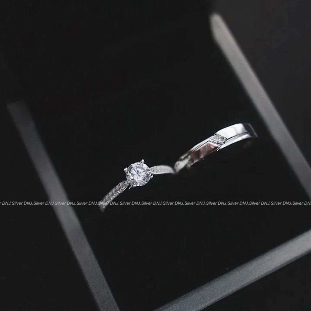 Trang sức Nhẫn Đôi (ND) Bạc 925 mã ND035 - DNJ Silver