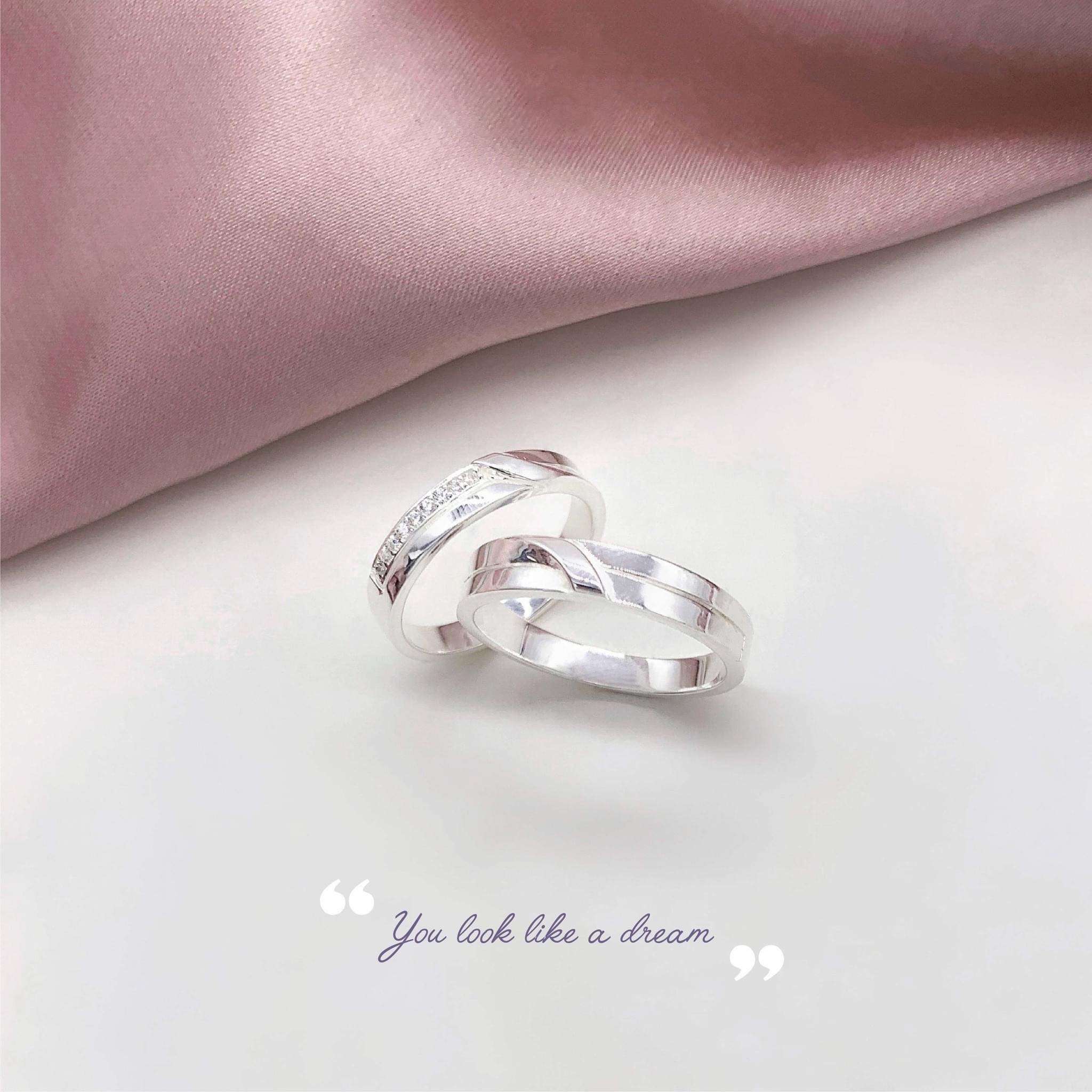 Trang sức Nhẫn Đôi (ND) Bạc 925 mã ND043 - DNJ Silver