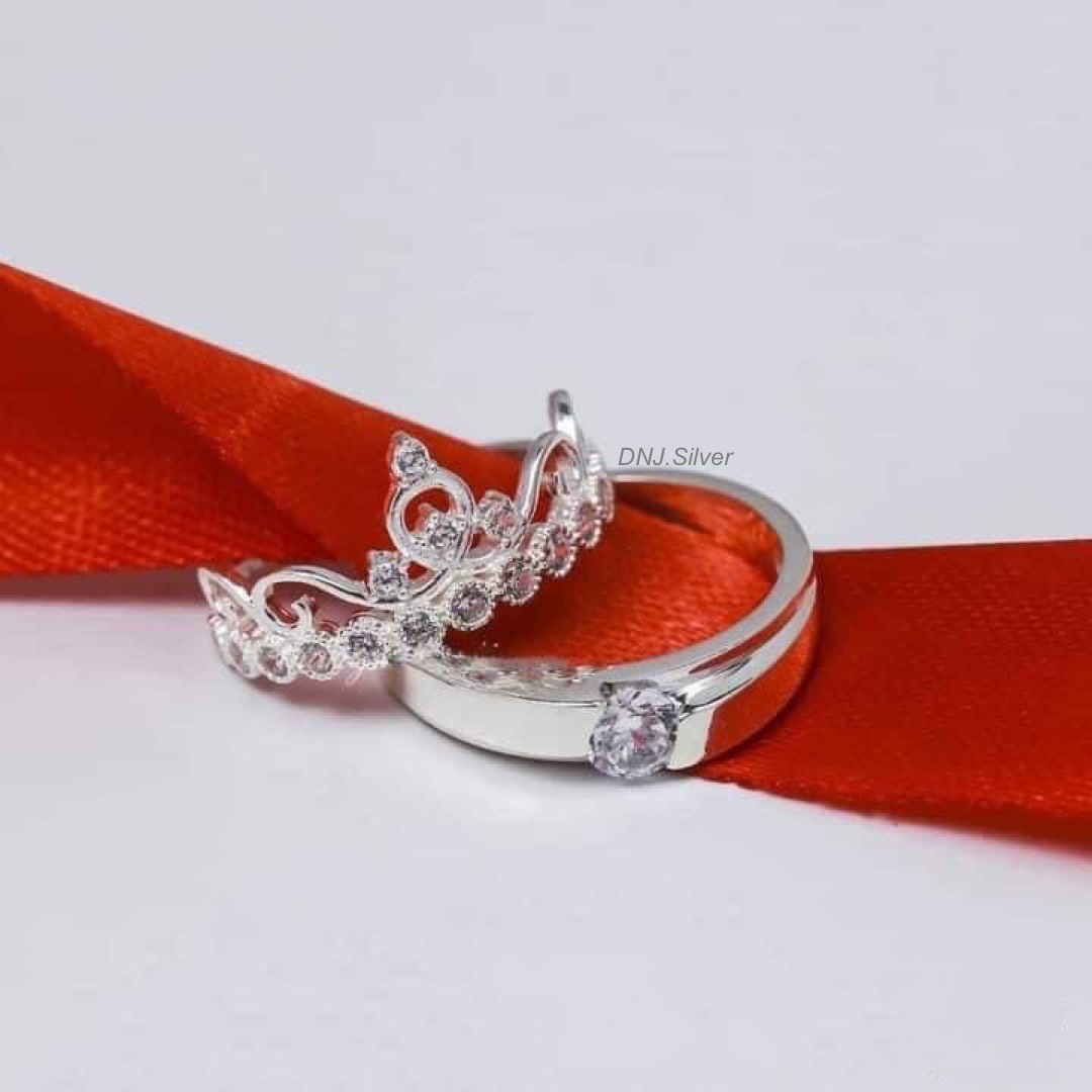 Trang sức Nhẫn Đôi (ND) Bạc 925 mã ND046 - DNJ Silver